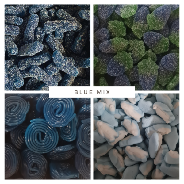 Blue Coloured Pick & Mix Sweets Foil Pouch 500g